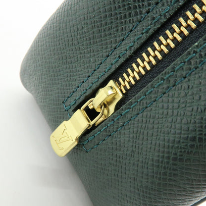 Louis Vuitton Toiletry Pouch Taiga Leather, Green, Leather, Clutch