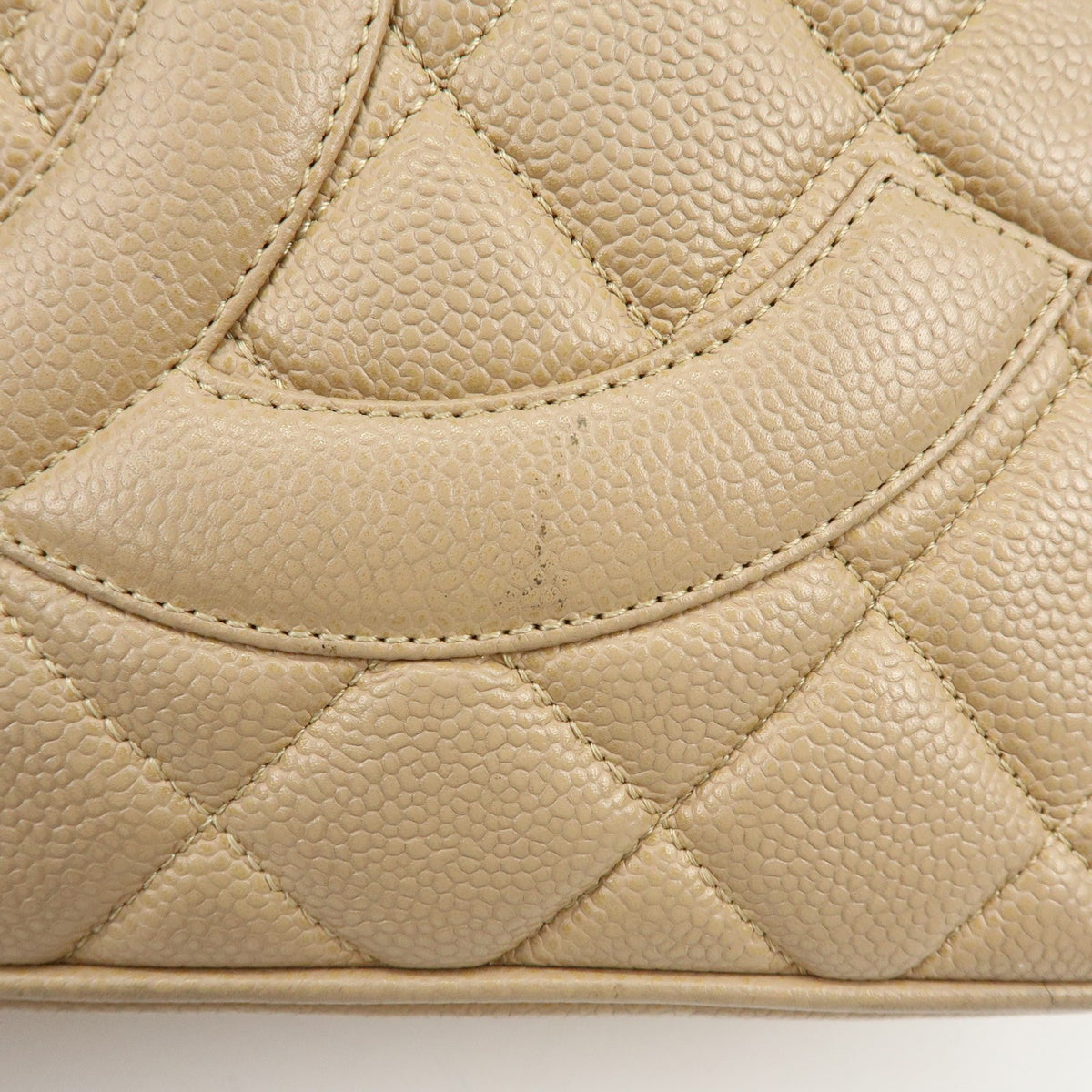 Chanel Medallion Quilted Lambskin, Beige, Leather, Tote Bag