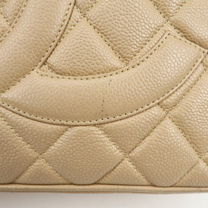 Chanel Medallion Quilted Lambskin, Beige, Leather, Tote Bag