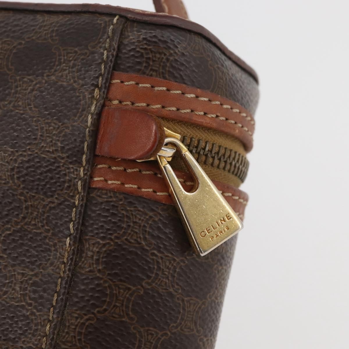 Celine Macadam Vanity Canvas, Brown, Canvas, Clutch