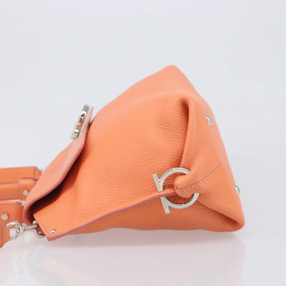 Salvatore Ferragamo Sofia Satchel Leather, Orange, Leather, Handbag