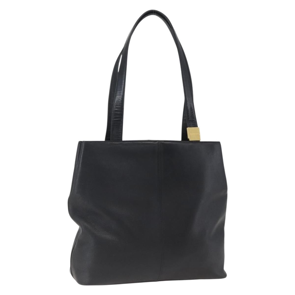 Burberry Vintage Leather, Black, Leather, Tote Bag