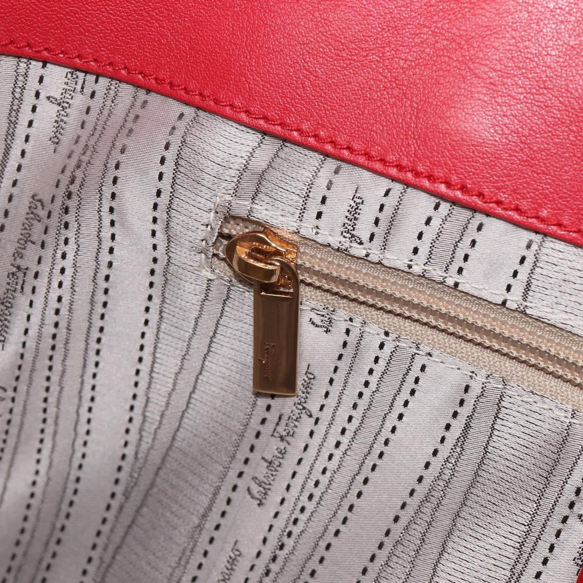 Salvatore Ferragamo Gancini Tote Patent Leather, Red, Patent Leather, Tote Bag