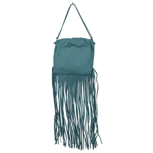 Bottega Veneta The Fringe Leather, Blue, Leather, Clutch