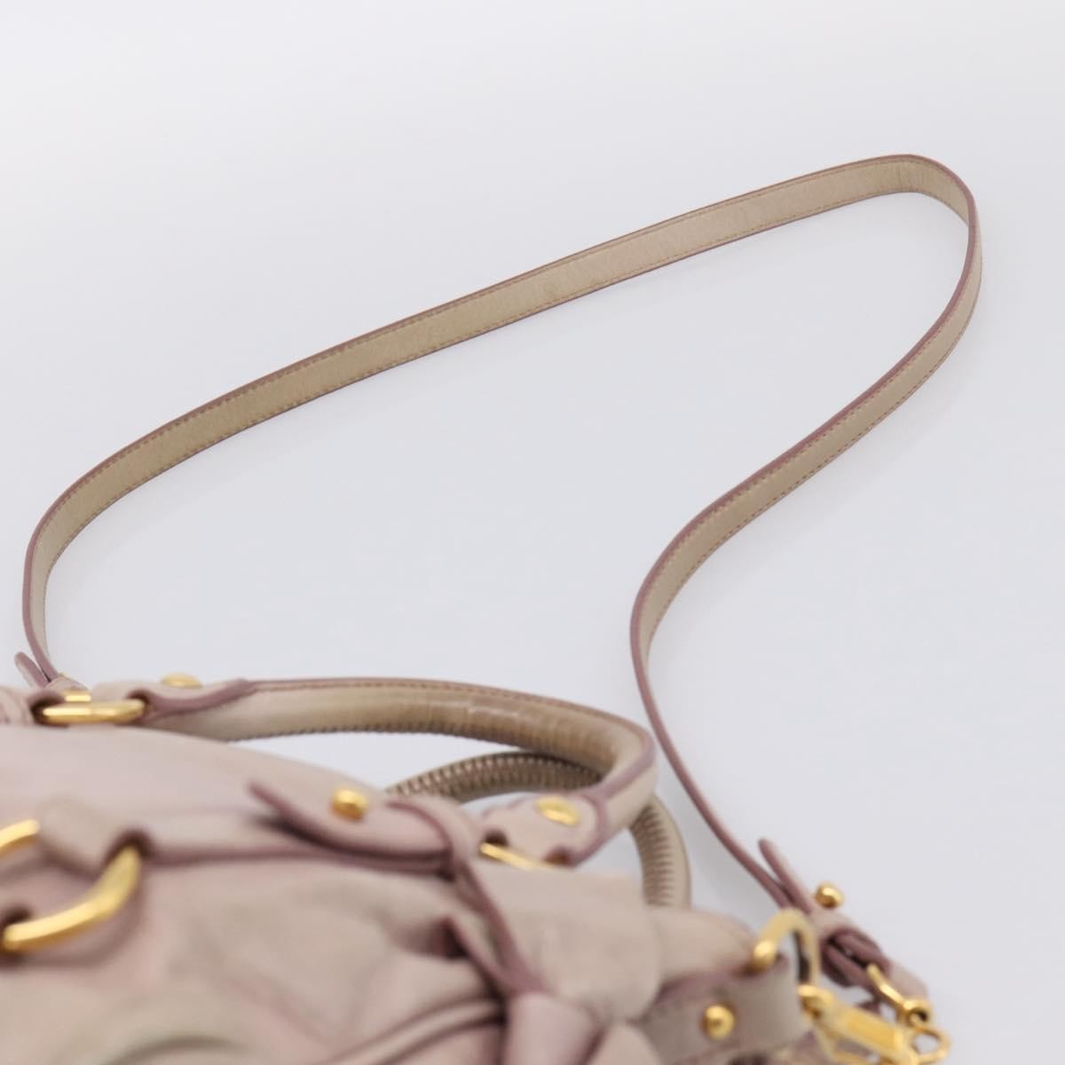 Miu Miu Vitello Lux Leather, Pink, Leather, Handbag