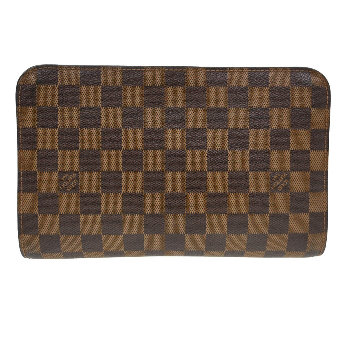 Louis Vuitton Pochette Saint Louis Damier Ebene, Brown, Canvas, Clutch