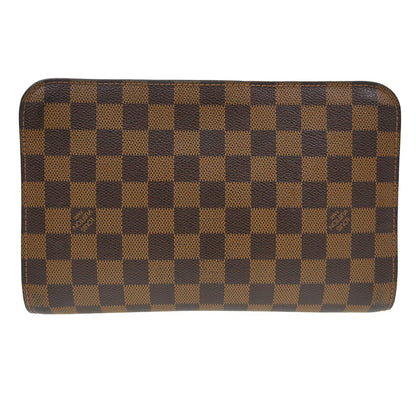 Louis Vuitton Pochette Saint Louis Damier Ebene, Brown, Canvas, Clutch
