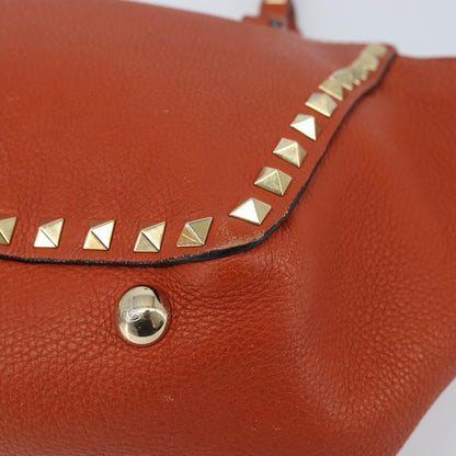 Valentino Garavani Rockstud Tote Soft Leather, Orange, Leather, Tote Bag