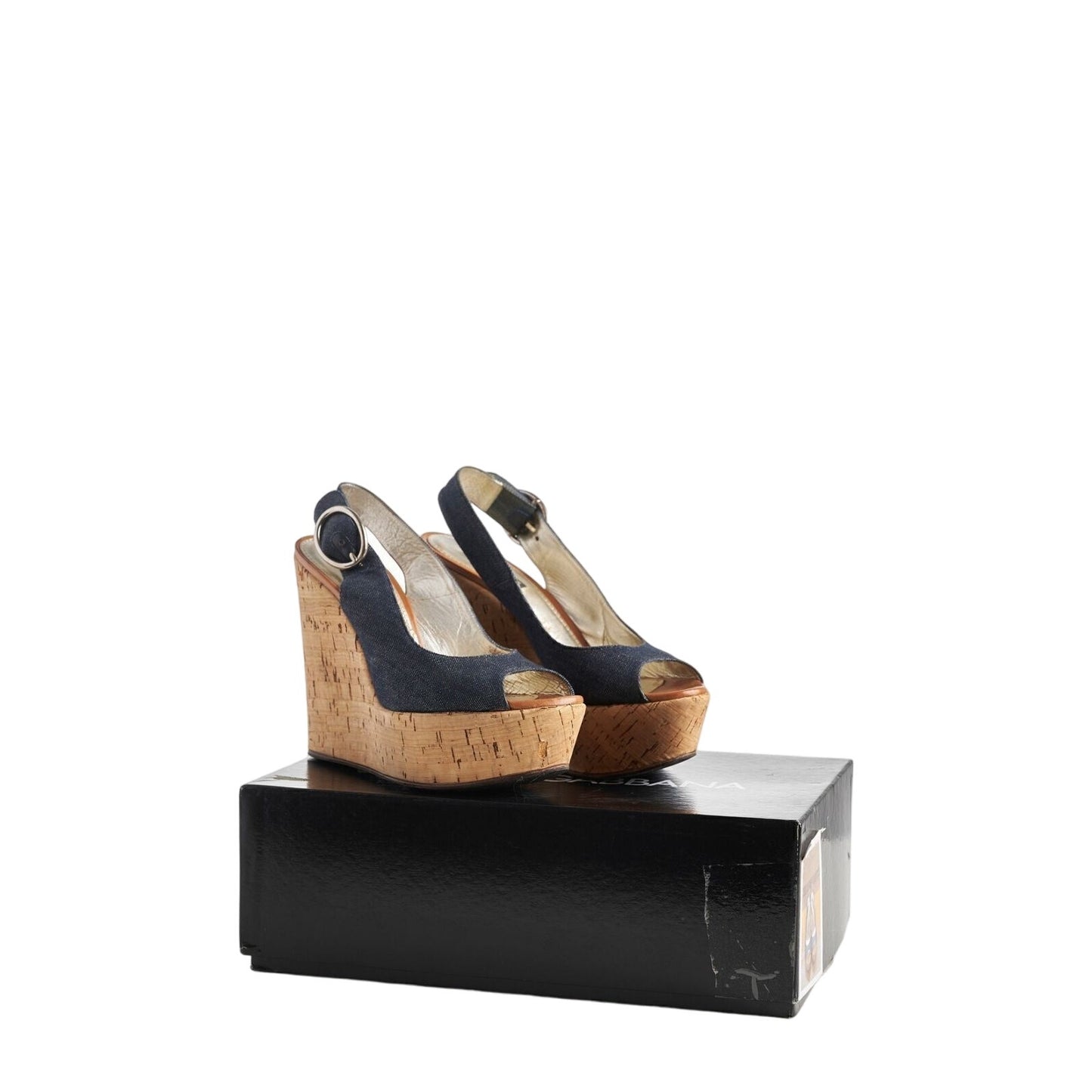 Dolce & Gabbana Platform Wedges 39 EU Denim Blue