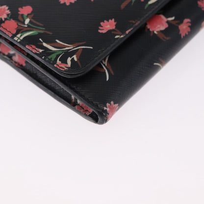 Prada Saffiano Leather, Black, Leather, Wallet