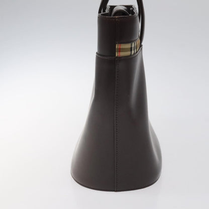 Burberry Nova check Leather, Brown, Leather, Handbag