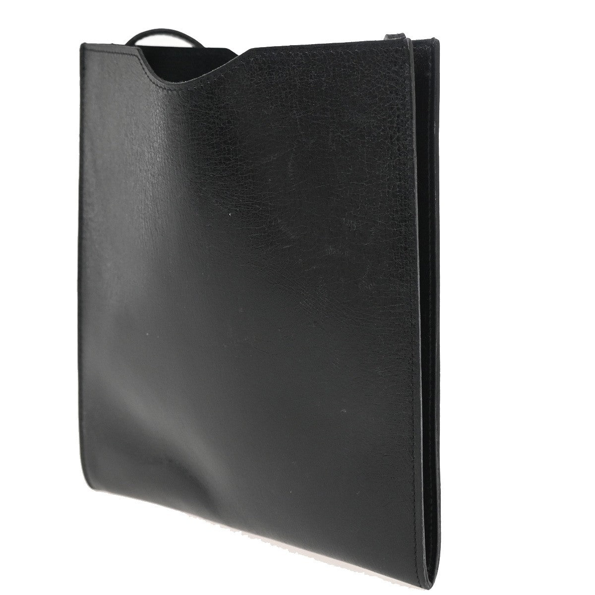 Hermes Onimaitou Pochette Box Calf, Black, Leather, Clutch
