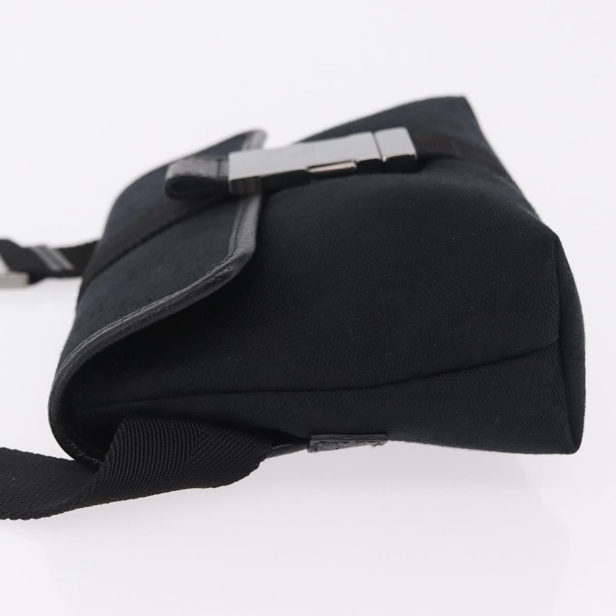 Gucci Buckle Waist GG Canvas, Black, Canvas, Handbag