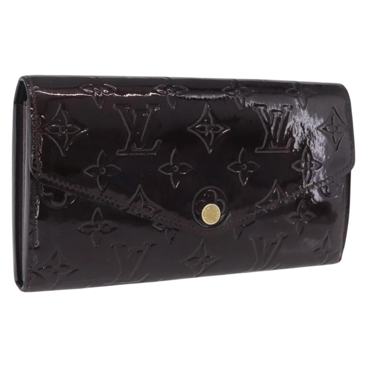 Louis Vuitton Sarah Wallet NM Monogram Vernis, Burgundy, Patent Leather, Wallet