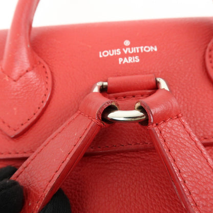 Louis Vuitton Lockme Leather, Red, Leather, Backpack