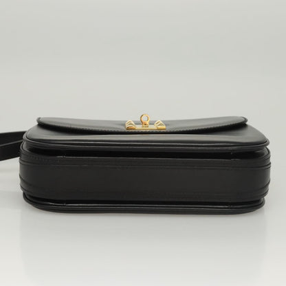 Bally Vintage Leather, Black, Leather, Shoulder Bag