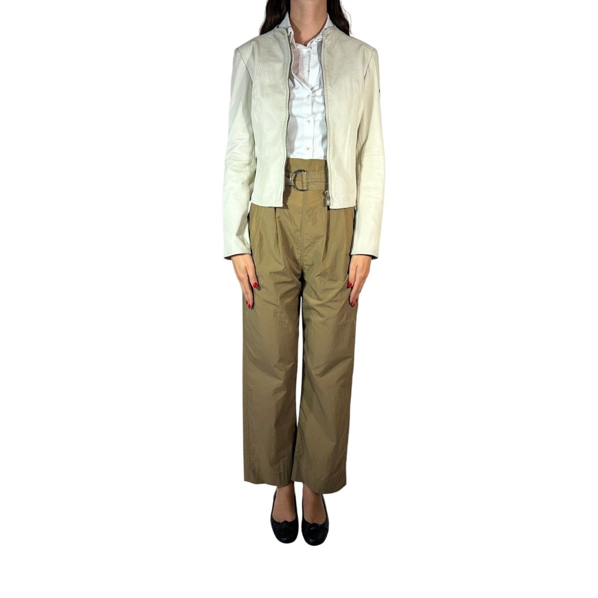 Ganni High Waisted Paperbag Trousers - Brandsamsara