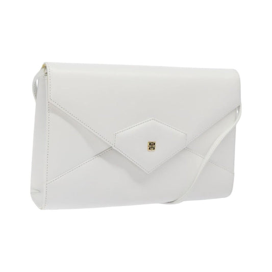 Givenchy Vintage 4G Leather, White, Leather, Shoulder Bag