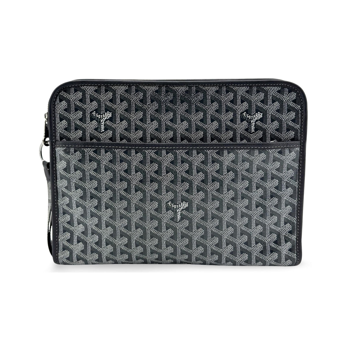 Goyard Jouvence Toiletry Coated Canvas, Black, Canvas, Clutch