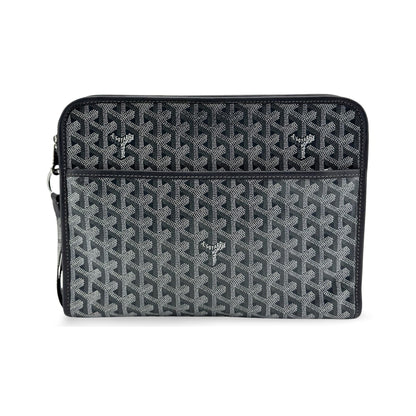 Goyard Jouvence Toiletry Coated Canvas, Black, Canvas, Clutch