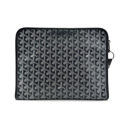Goyard Jouvence Toiletry Coated Canvas, Black, Canvas, Clutch