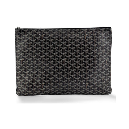 Goyard Senat Zip Printed Coated Canvas, Black, Canvas, Clutch