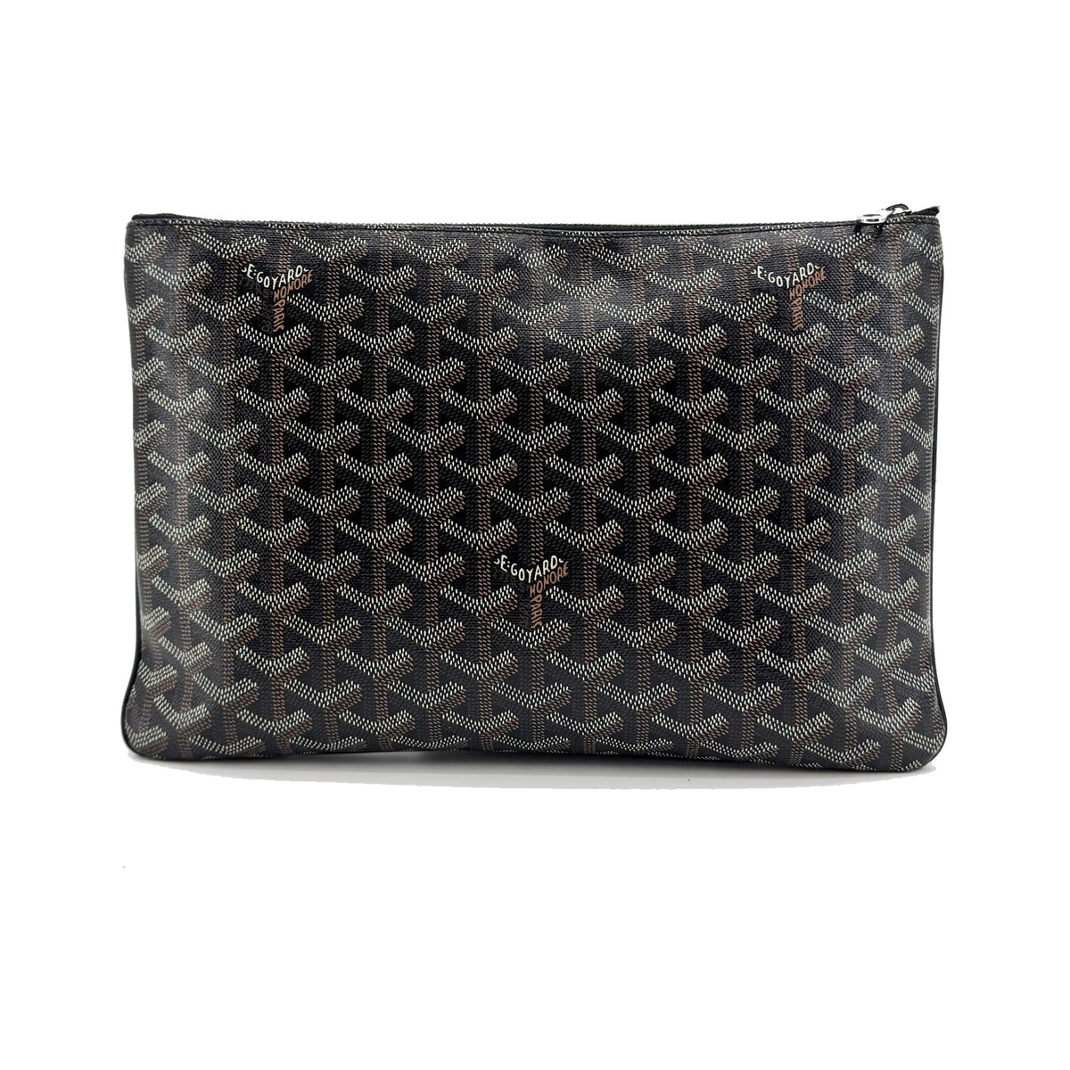 Goyard Senat Zip Printed Coated Canvas, Black, Canvas, Clutch