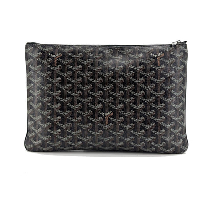 Goyard Senat Zip Printed Coated Canvas, Black, Canvas, Clutch
