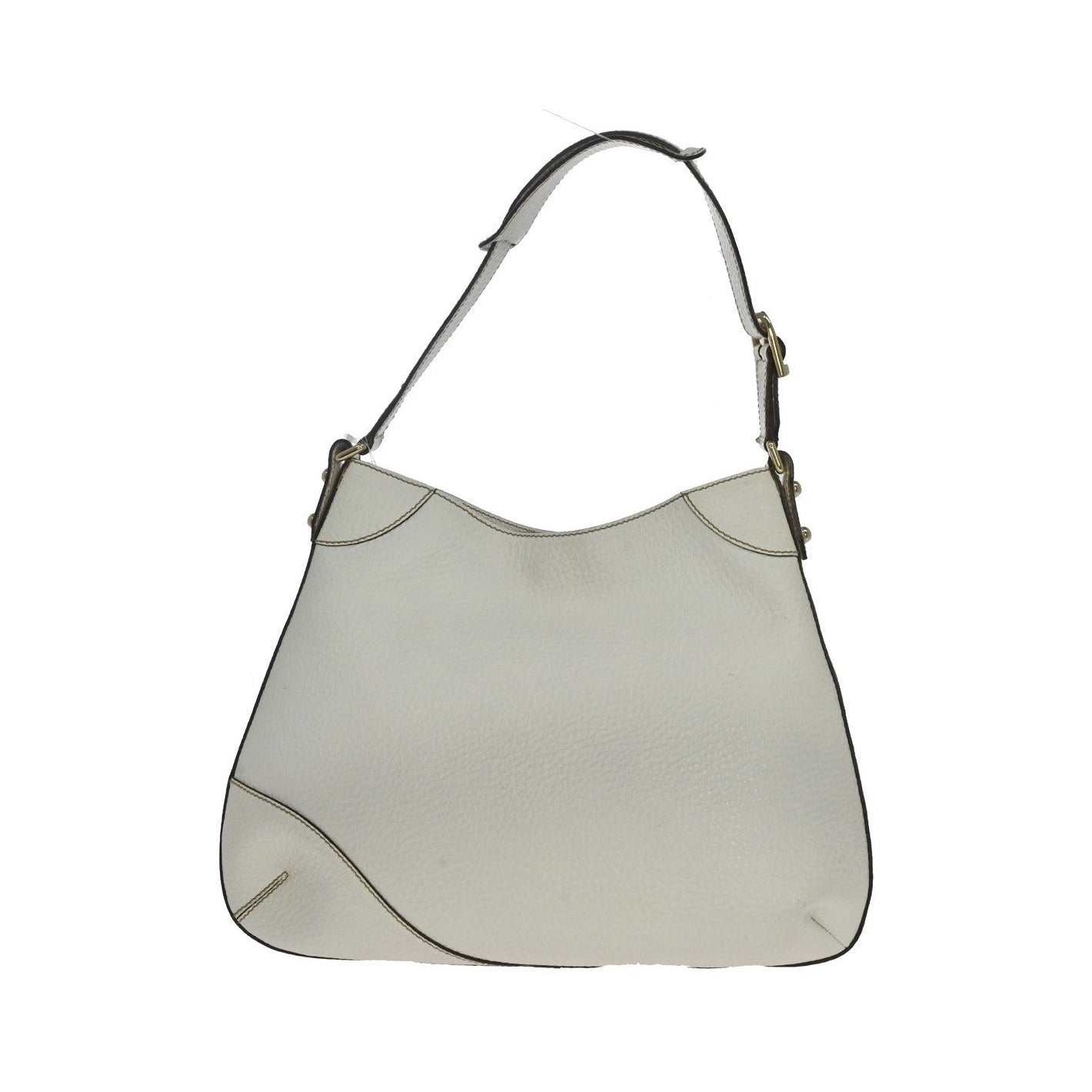 Gucci 1955 Horsebit Leather, White, Canvas, Shoulder Bag