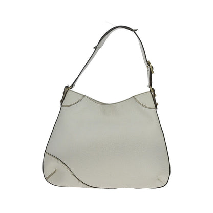 Gucci 1955 Horsebit Leather, White, Canvas, Shoulder Bag