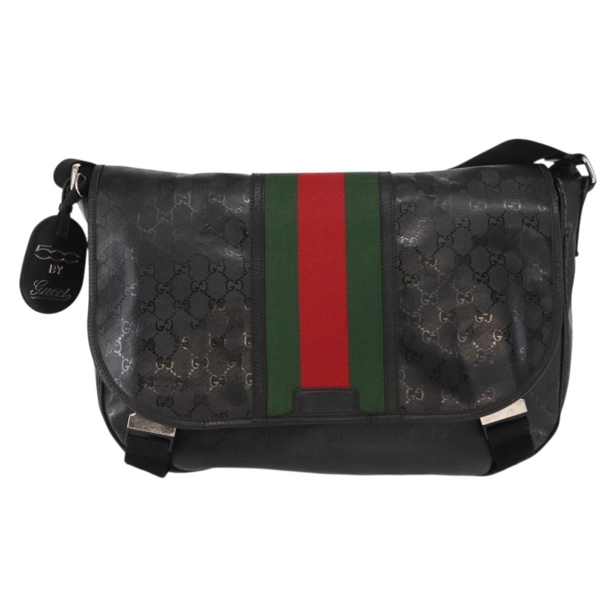 Gucci 500 Web Double Buckle Messenger Bag - Brandsamsara