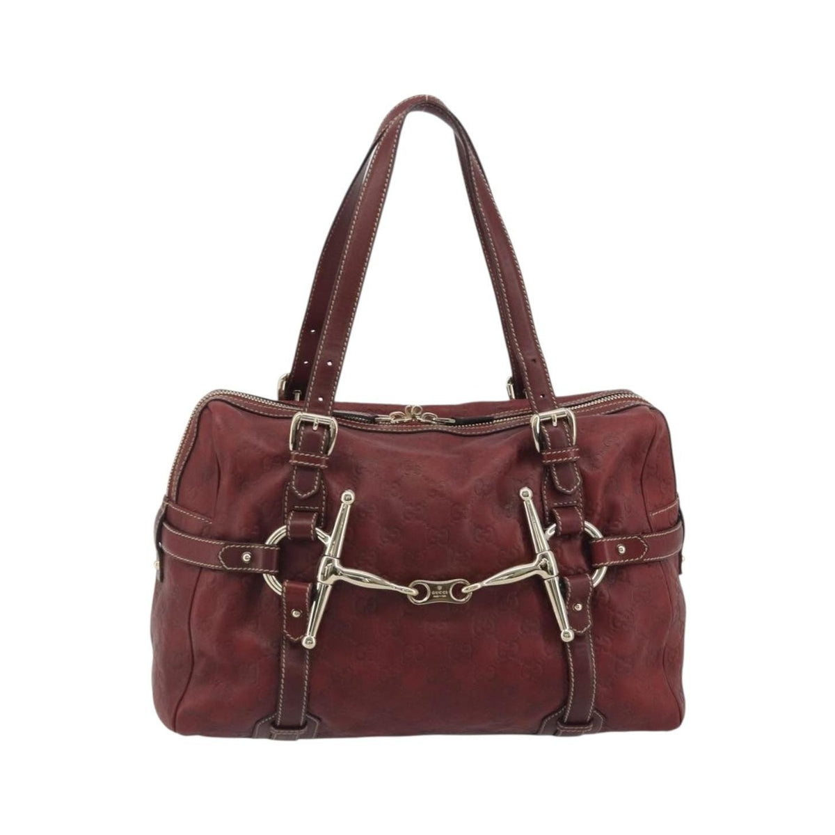 Gucci 85th Anniversary Boston Guccissima Leather, Red, Leather, Shoulder Bag