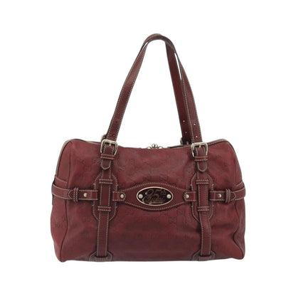 Gucci 85th Anniversary Boston Guccissima Leather, Red, Leather, Shoulder Bag