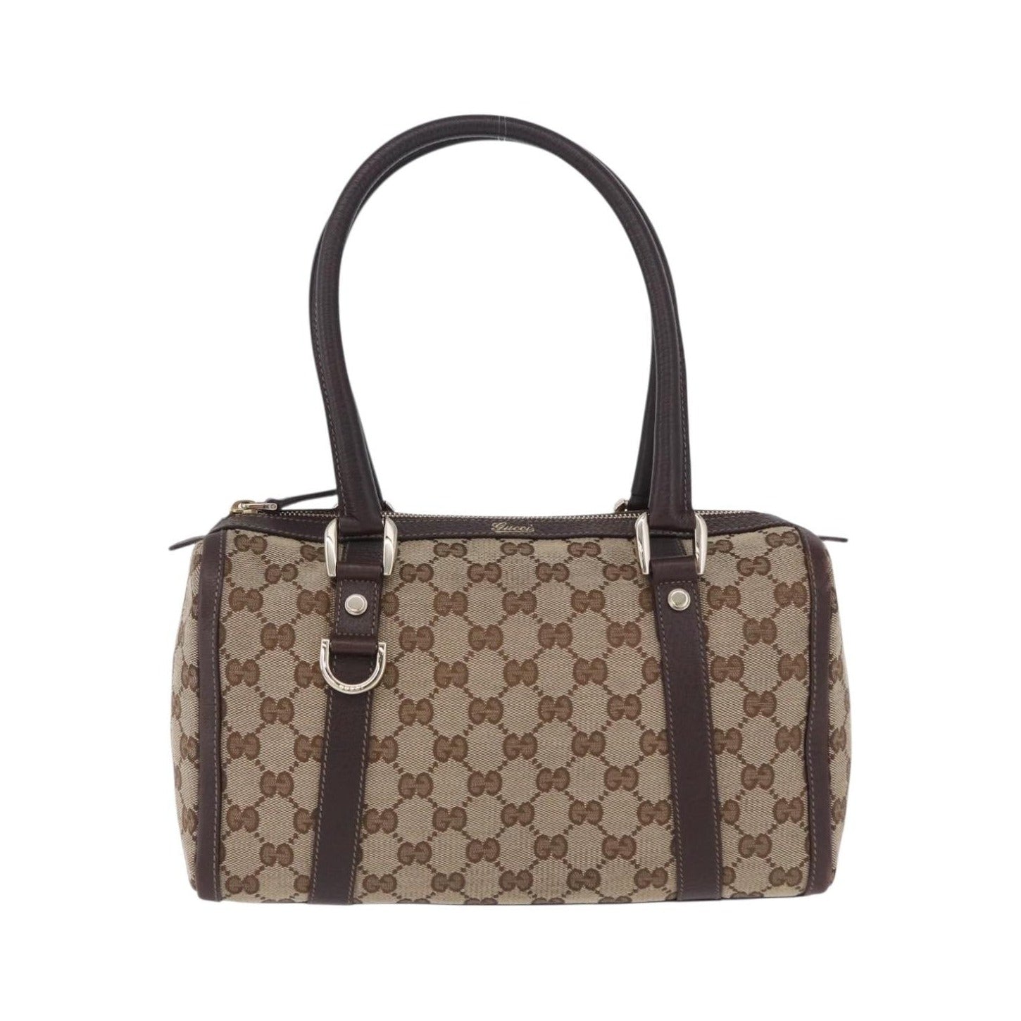 Gucci Abbey Boston Canvas, Beige, Canvas, Shoulder Bag
