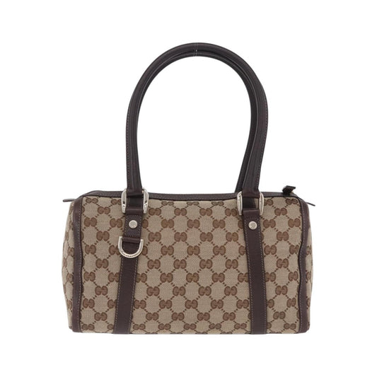 Gucci Abbey Boston Canvas, Beige, Canvas, Shoulder Bag