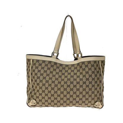 Gucci Abbey D- GG Canvas with Leather, Brown, Canvas, Tote Bag