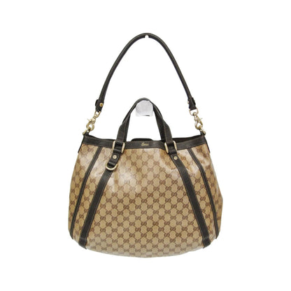 Gucci Abbey D-ring convertible Monogram GG crystal, Beige, Leather, Handbag