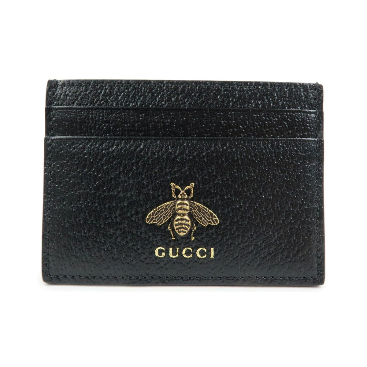 Gucci Animalier Card Holder Leather, Black, Leather, Card Holder