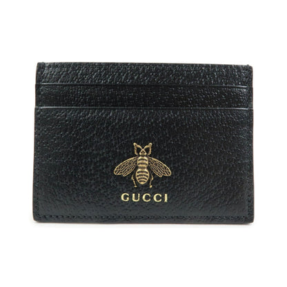 Gucci Animalier Card Holder Leather, Black, Leather, Card Holder