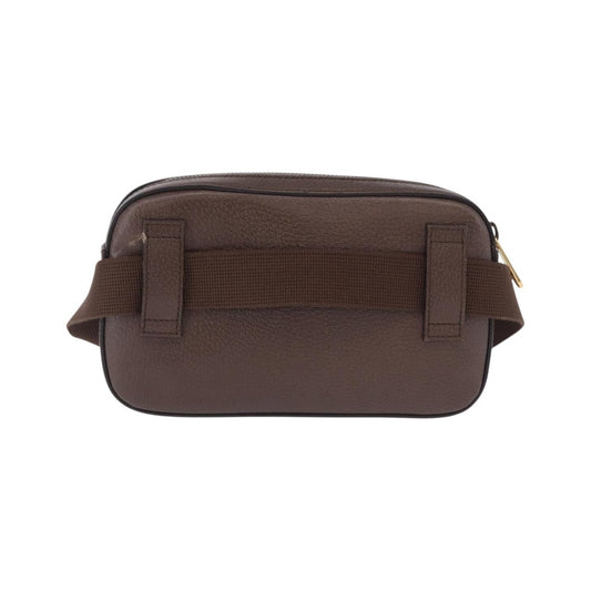 Gucci Aria 100th Anniversary Belt Printed Leather, Brown, Leather, Clutch