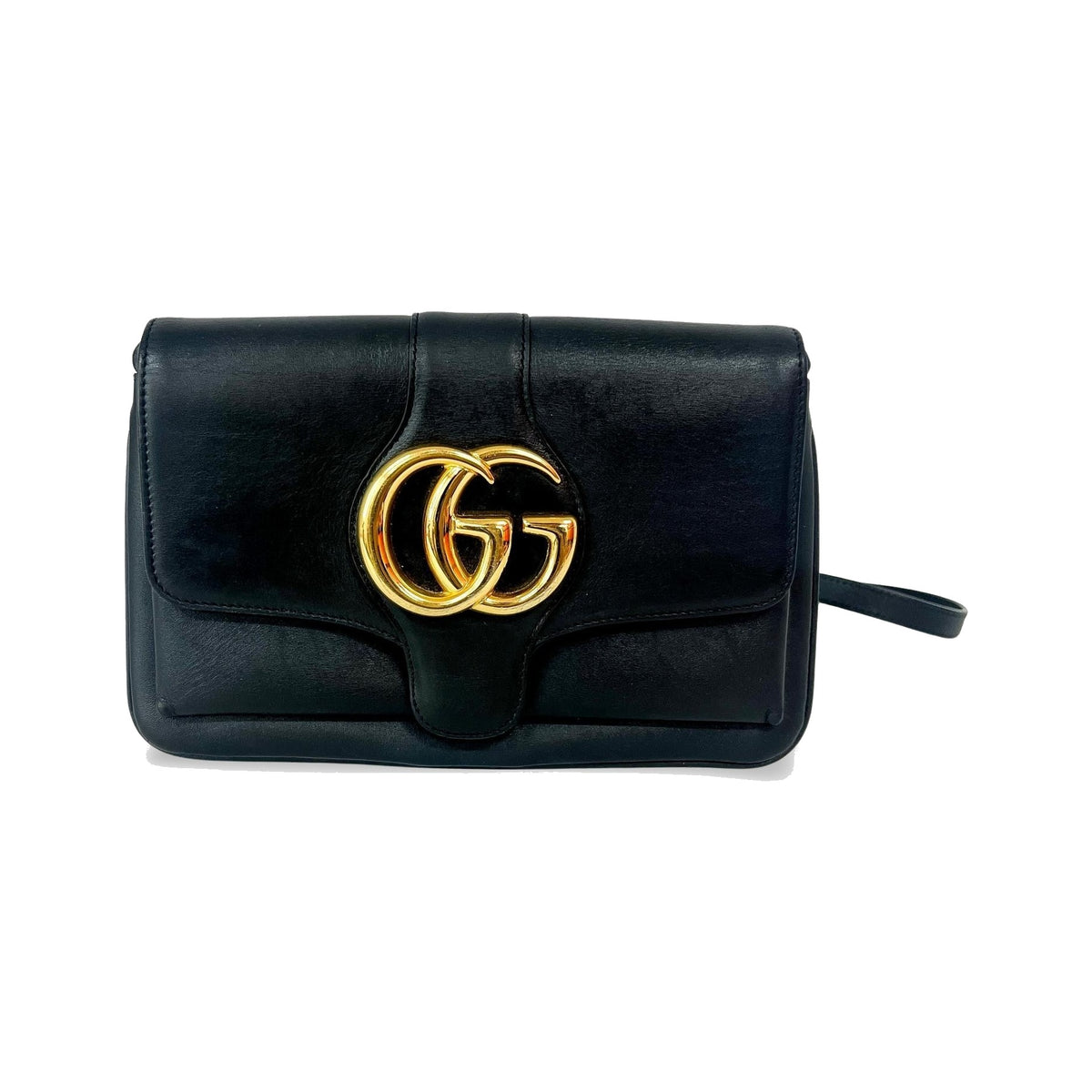 Gucci Arli Leather, Black, Leather, Shoulder Bag