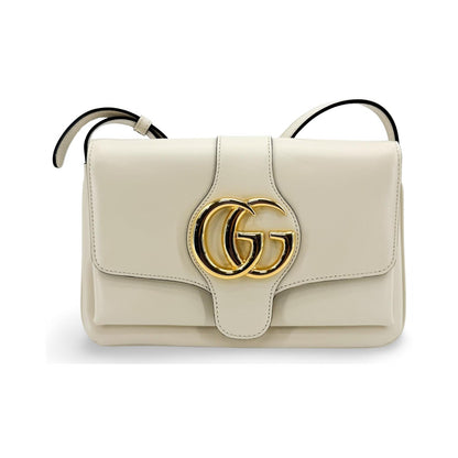 Gucci Arli Leather, White, Leather, Shoulder Bag