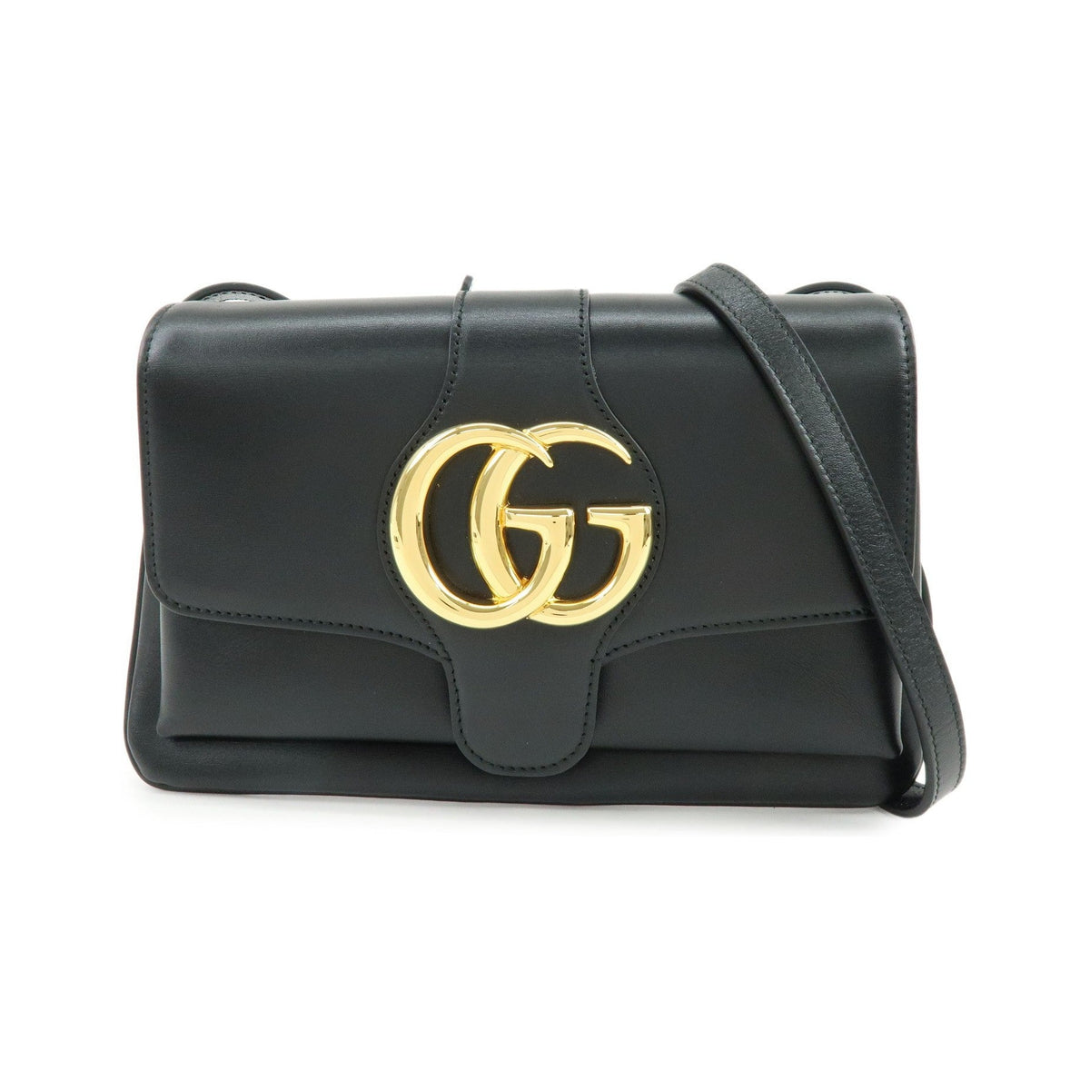 Gucci Arli Leather, Black, Leather, Shoulder Bag