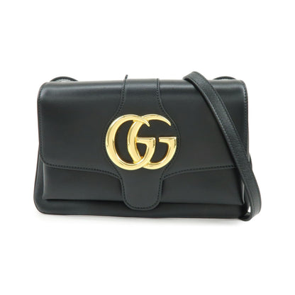 Gucci Arli Leather, Black, Leather, Shoulder Bag