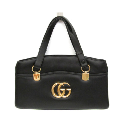 Gucci Arli Top Handle Leather, Black, Leather, Handbag