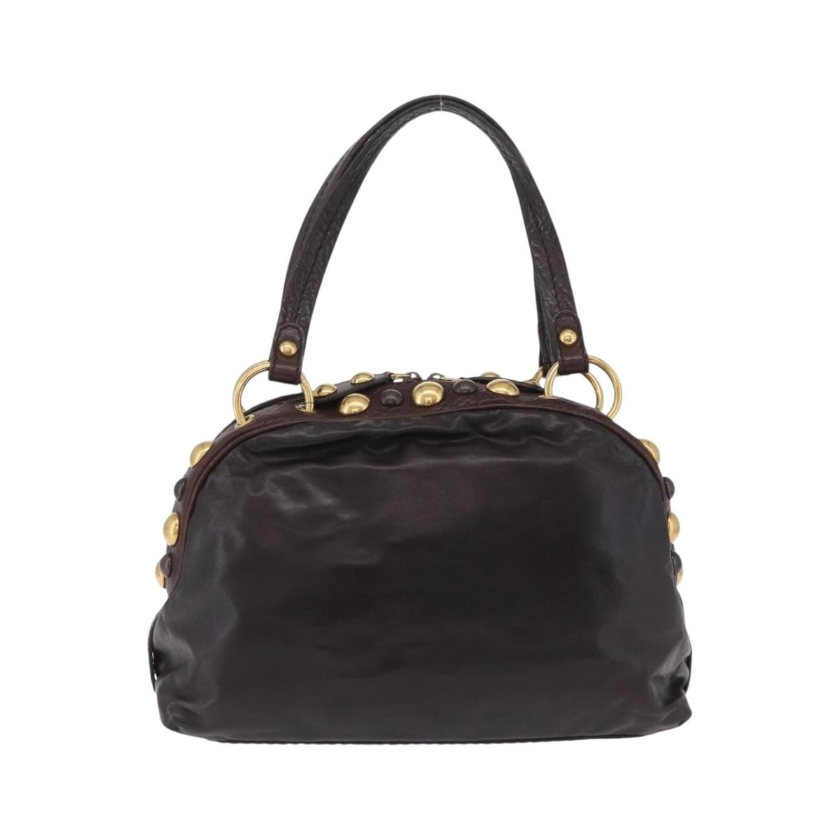 Gucci Babouska Heart Dome Satchel Leather, Black, Leather, Handbag