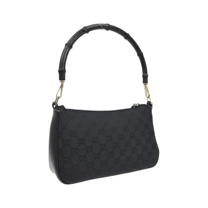 Gucci Bamboo Bullet GG Canvas, Black, Canvas, Handbag