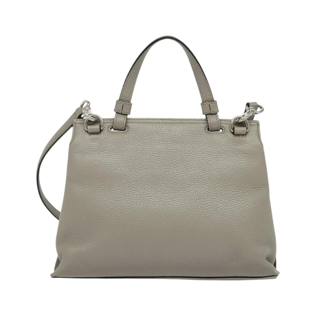 Gucci Bamboo Daily Top Handle Leather, Gray, Leather, Shoulder Bag