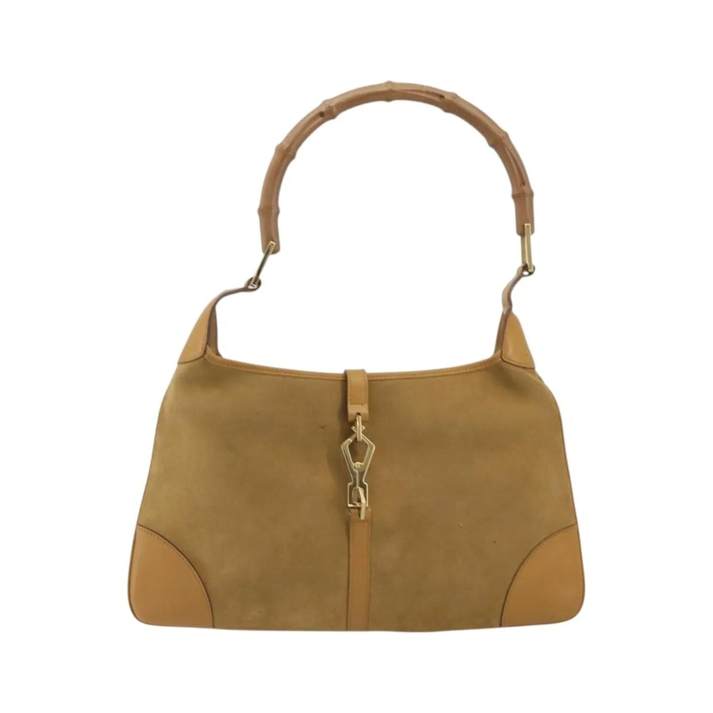 Gucci Bamboo Jackie suede, Brown, Suede, Shoulder Bag