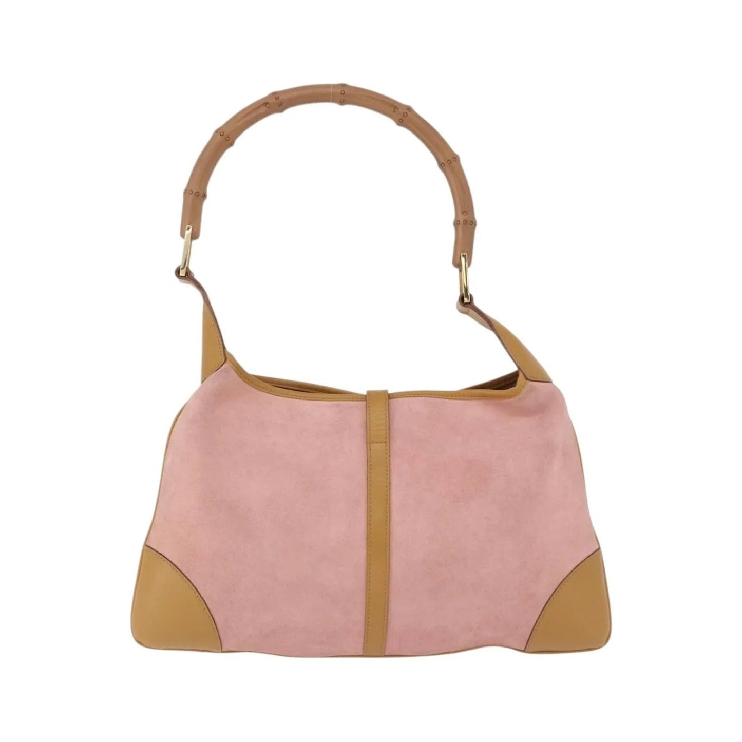 Gucci Bamboo Jackie Suede, Pink, Suede, Handbag